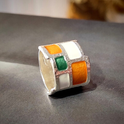 anello artigianale Mondrian